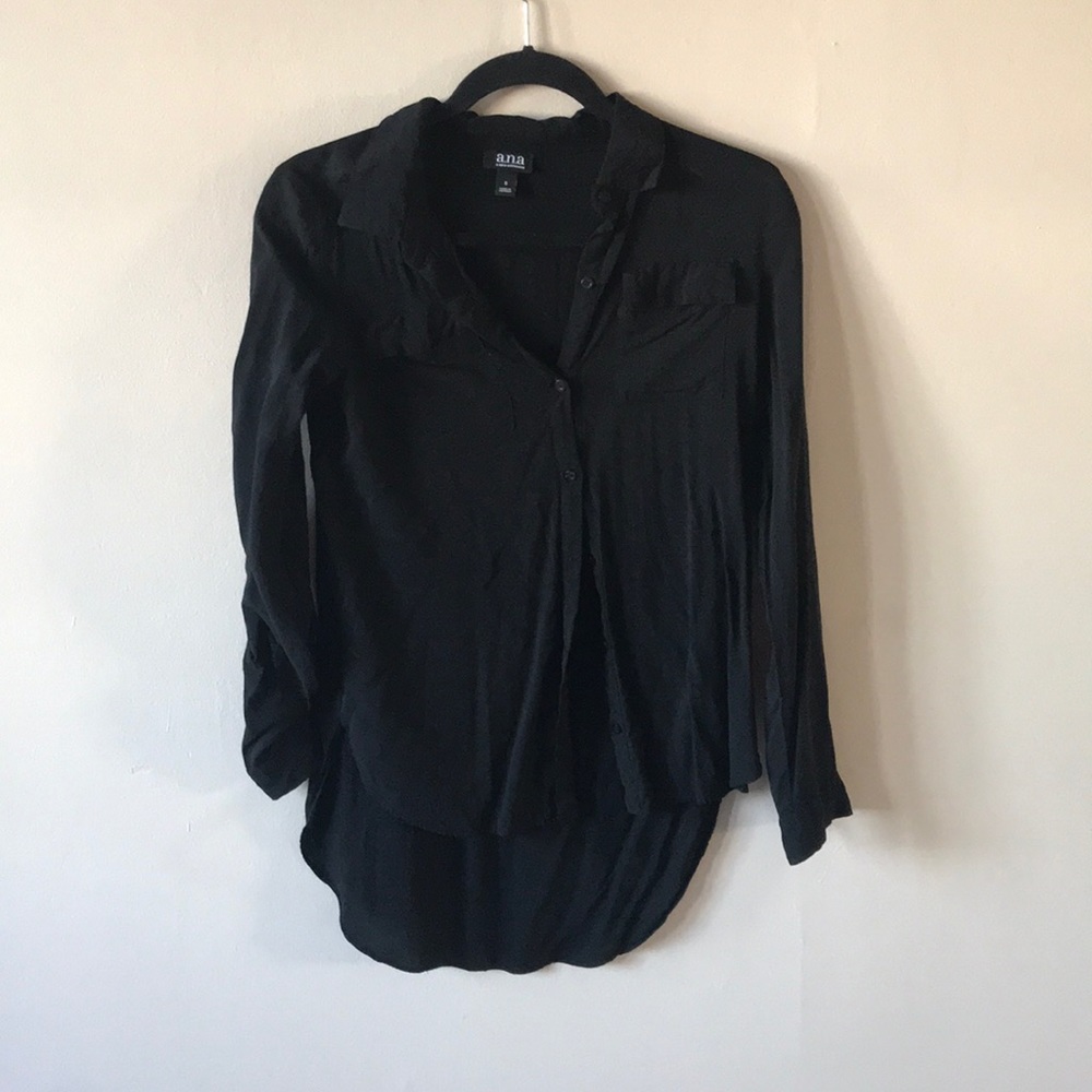 Black button down